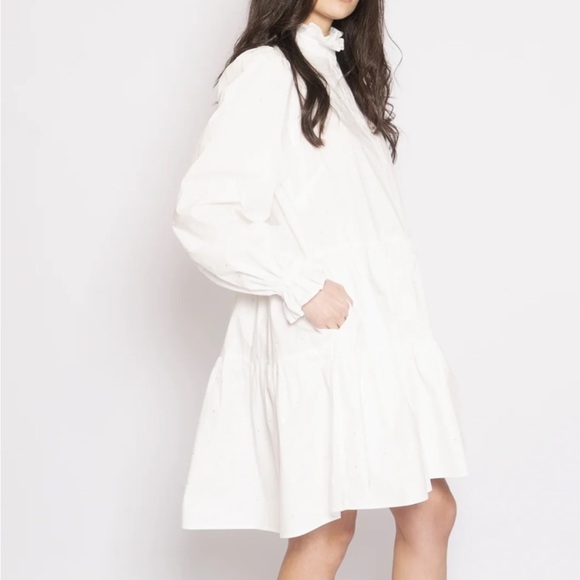 Essential Antwerp Popeline with White Rhinestones shirt dress - Picture 2 of 10